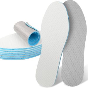 6 pares de plantillas finas para zapatos, plantillas de zapatos descalzos, plantillas de espuma viscoelástica de látex de tres capas, cortables y 6 pares de plantillas finas para zapatos, plantillas de zapatos descalzos, plantillas de espuma viscoelástica de látex de tres capas, cortables y