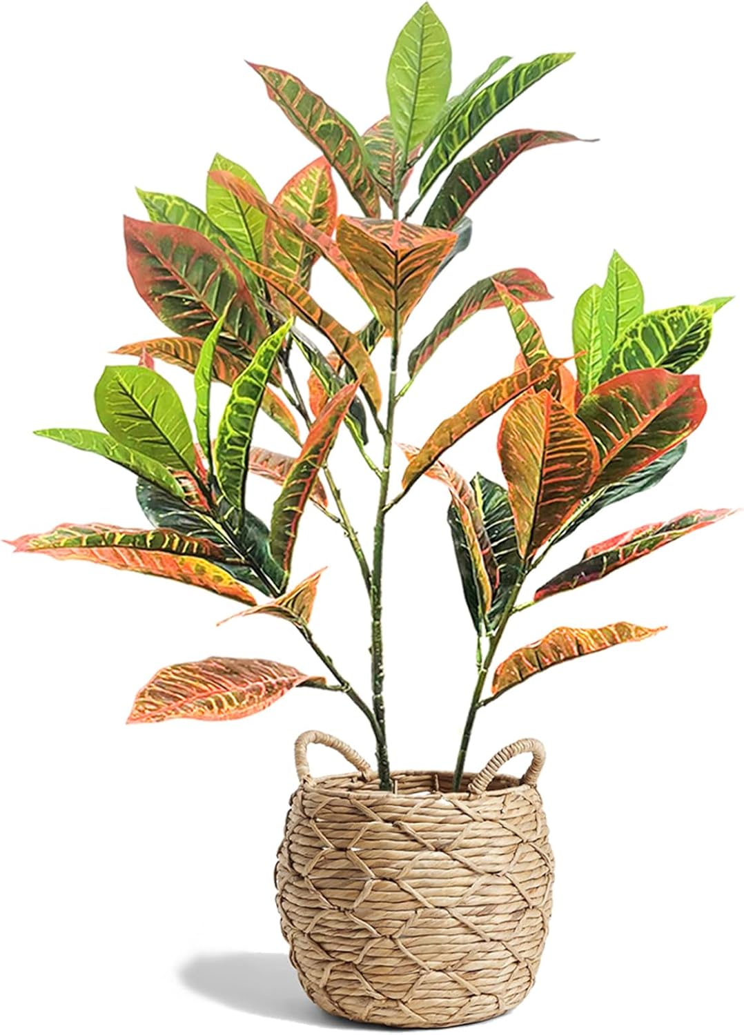 Árbol artificial de 31 pulgadas de alto, árbol de imitación de tacto sintético para decoración de interiores y centros comerciales