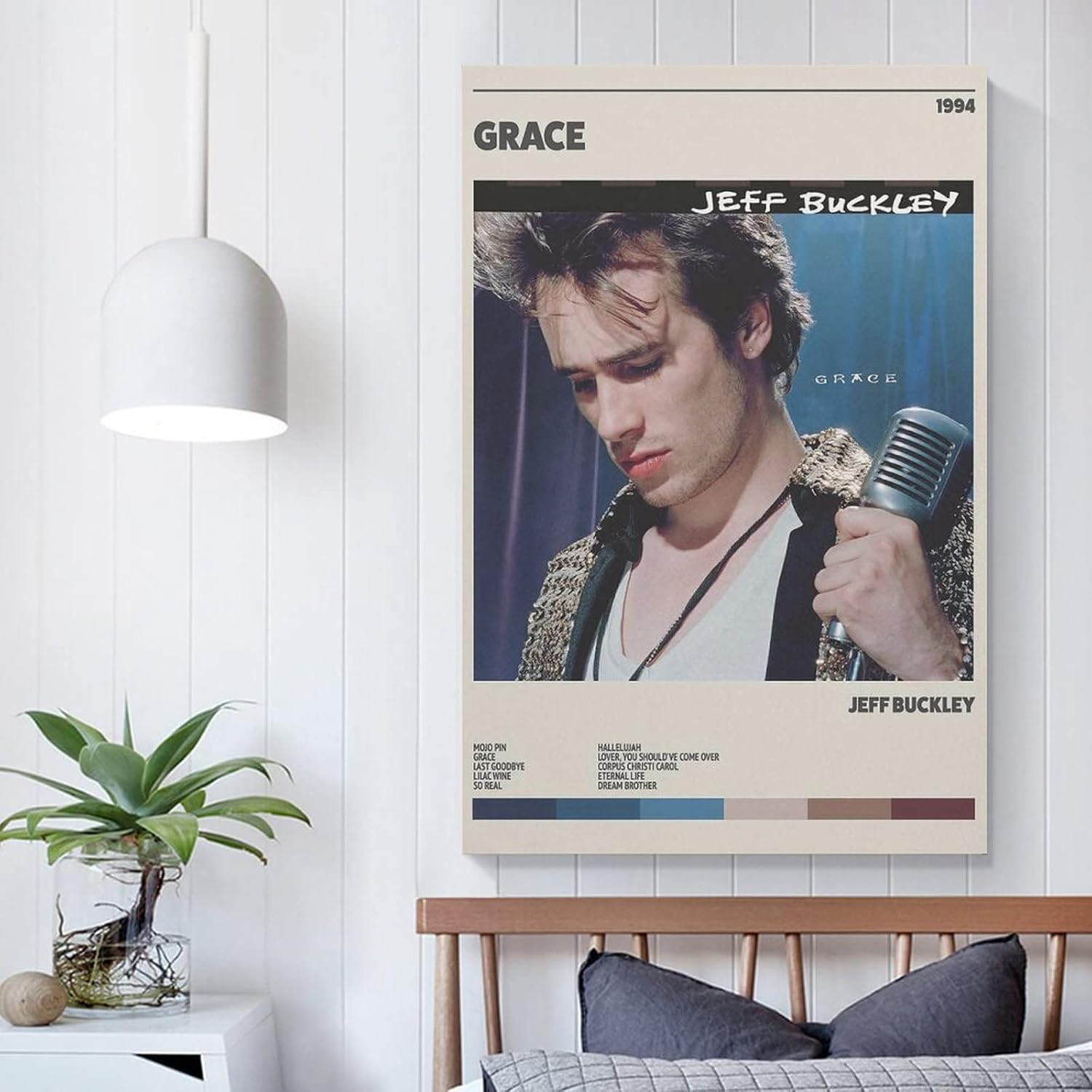 SACCVH Póster de la gracia de Jeff Buckley de Jeff Buckley, póster decorativo para pared, pintura artística para sala de estar, dormitorio, regalo,