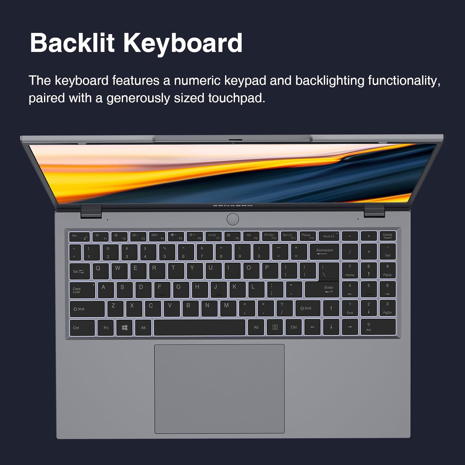 ZENAERO Laptop de 15.6″ 16GB RAM 1TB NVMe SSD, 12 Intel Alder Lake-N100 (4C4T, hasta 3.4GHz) Pantalla FHD IPS (1080P)Función Completa Tipo-CGigabit