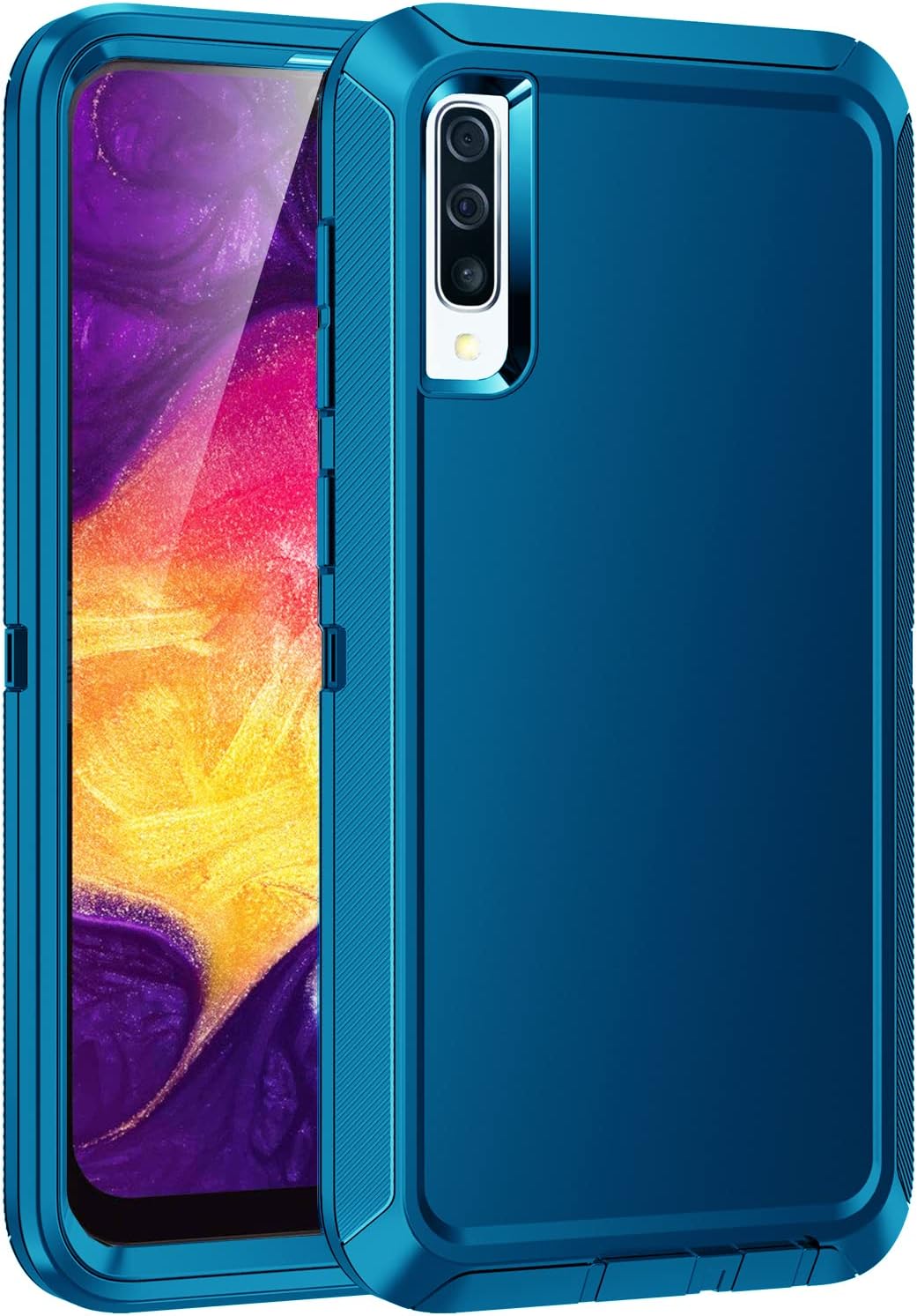 Funda para Galaxy A50A50S, protección de cuerpo completo de 3 capas a prueba de golpes, sin protector de pantalla, resistente, de alto impacto, para