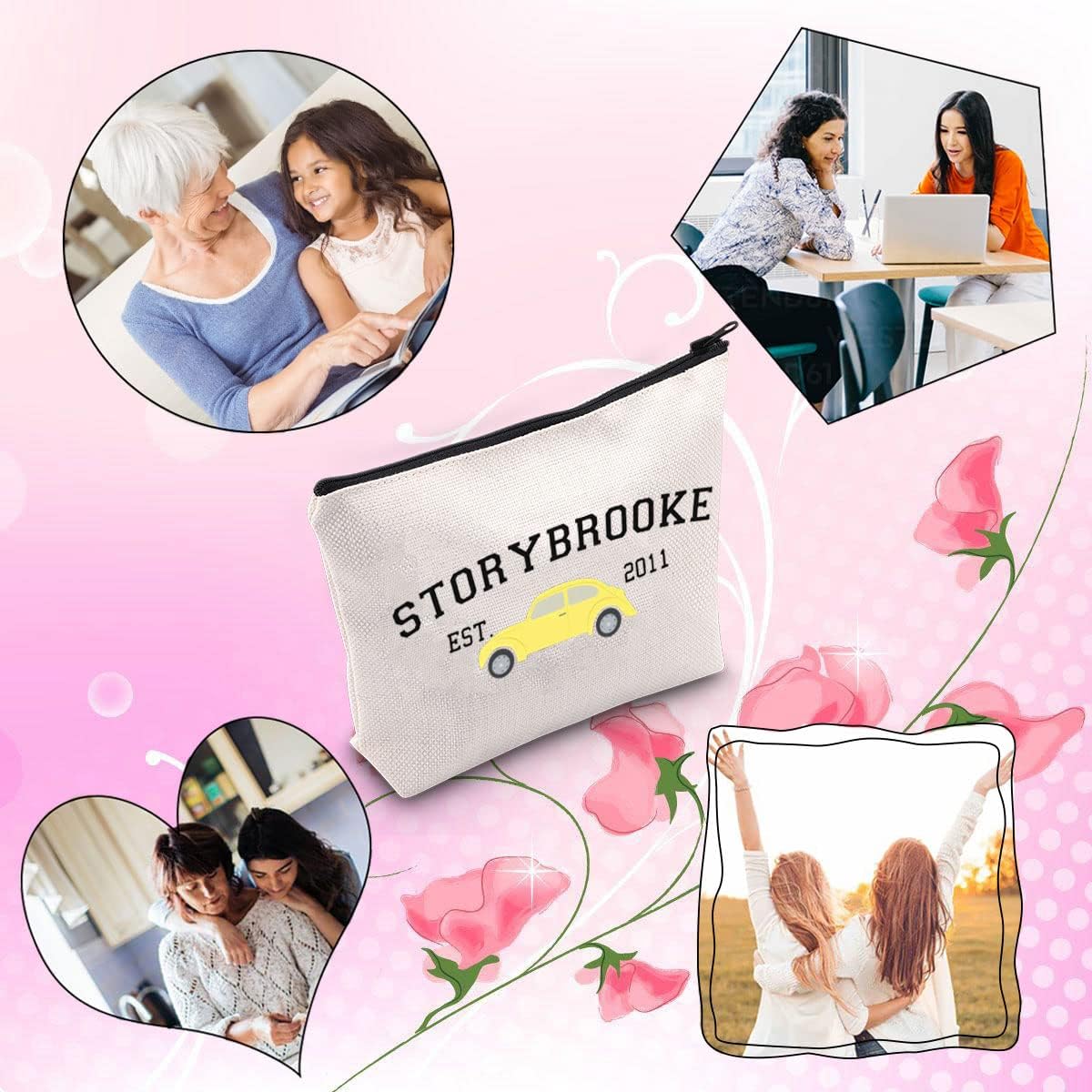 O-Upon A Time – Bolsa de regalo inspirada en el programa de televisión Storybrooke EST 2011 para bienvenidos a los fanáticos de Storybrooke, Beige,