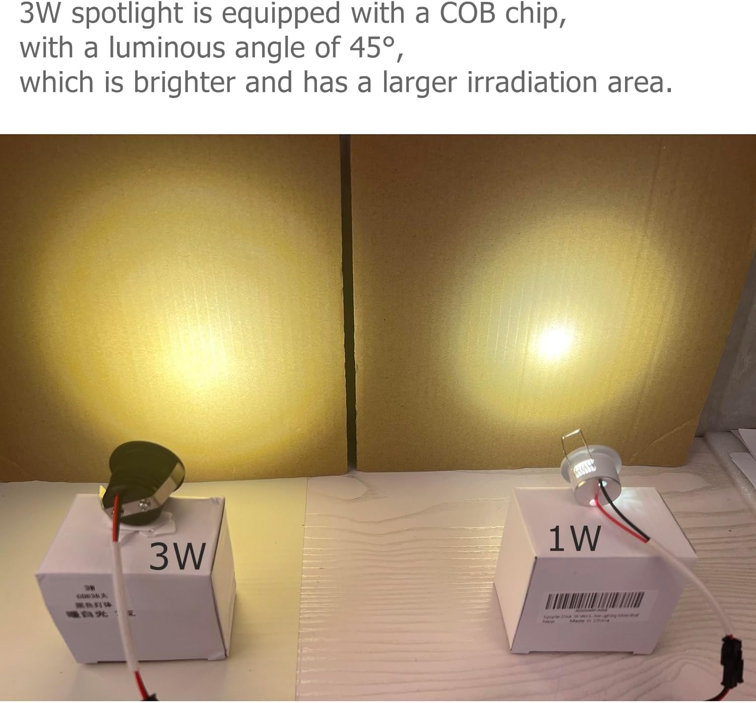 Scpopfer Paquete de 2 mini focos de 3 W CA 110 V 220 V empotrados de techo escaparate de exhibición debajo del gabinete de luces de 3000 K blanco