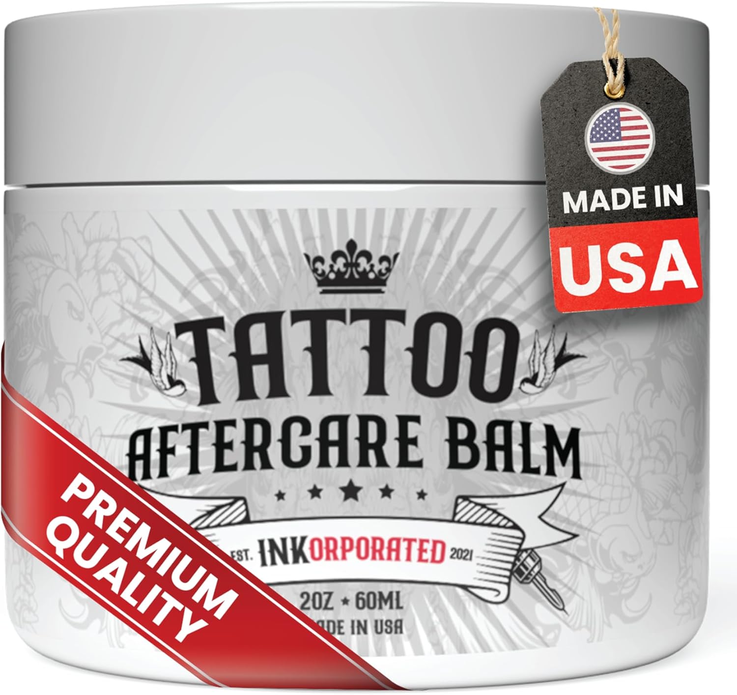 Bálsamo curativo de cuidado posterior de tatuajes, loción para tatuajes y crema hidratante para hinchazón, enrojecimiento, irritación, bálsamo para