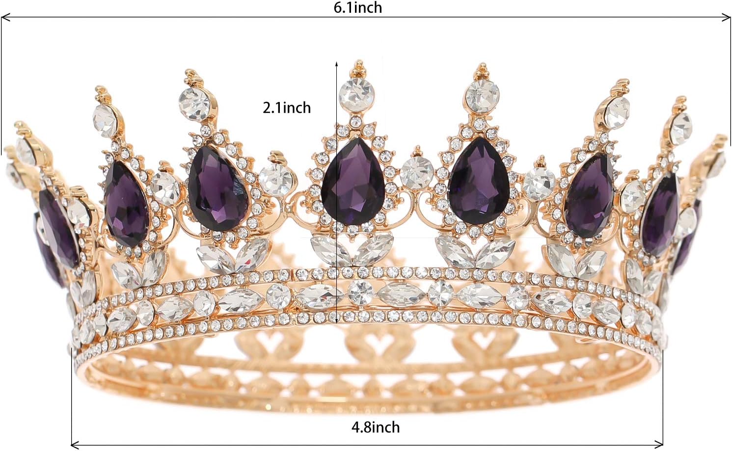 Corona de reina con diamantes de imitación, coronas y tiaras de boda para mujer, accesorios para el cabello, corona de cumpleaños de princesa,
