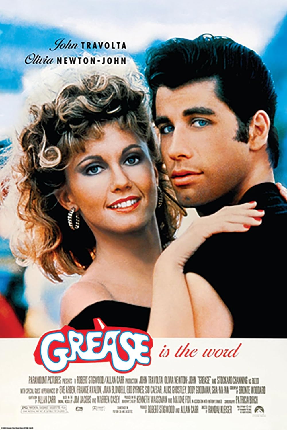 BUY ART FOR LESS Póster publicitario oficial de Grease The Movie de 24 x 36 pulgadas, impresión decorativa, papel de póster, listo para enmarcar