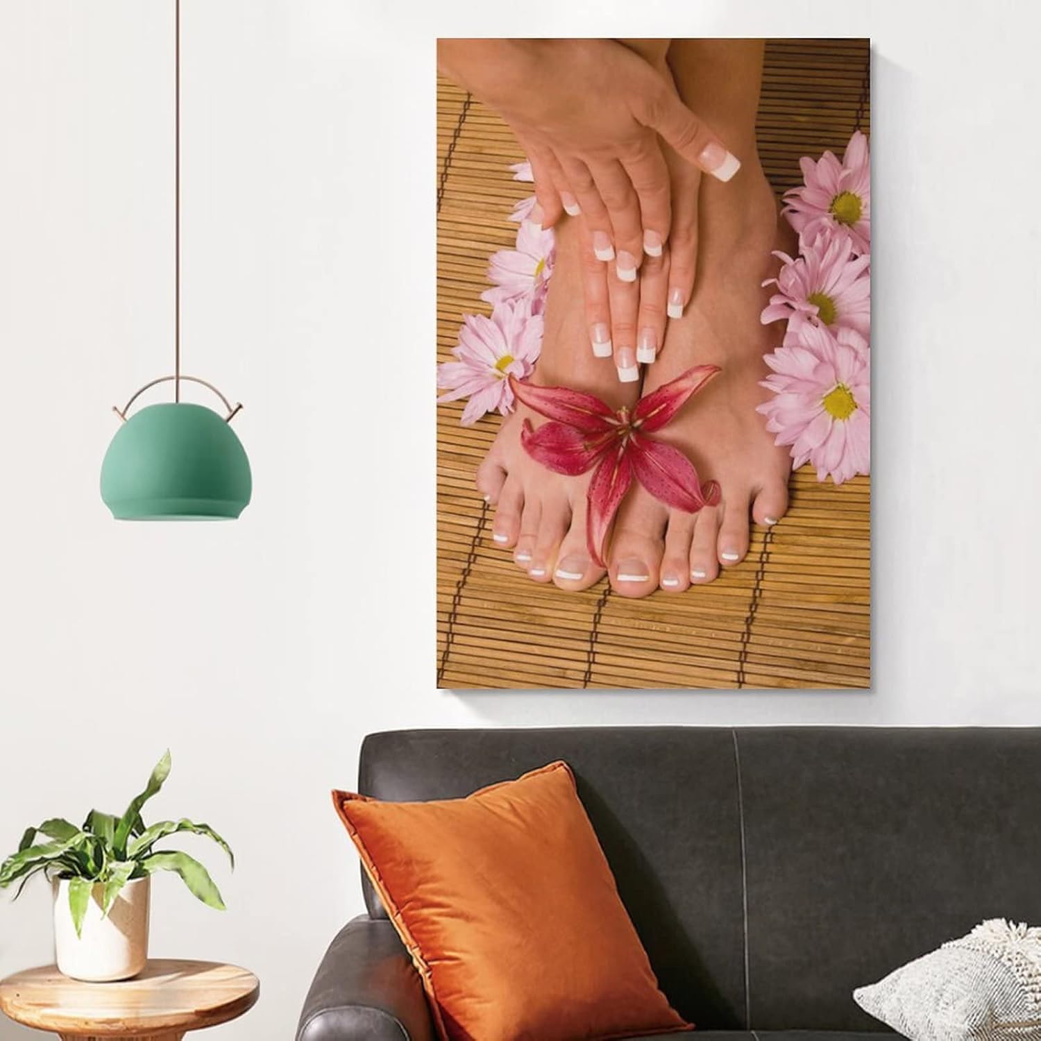 Póster de impresión en lienzo para spa, masaje de pies, decoración de pared, yoga, spa, salón, arte de uñas, pintura en lienzo, pintura en lienzo,