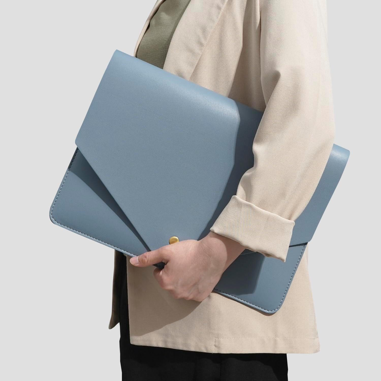 Benfan Funda de piel sintética para laptop de 13 pulgadas, compatible con MacBook Air M2, 13 MacBook Pro M2, Surface Pro 3, 4, 5, 6, 7, Dell XPS 13