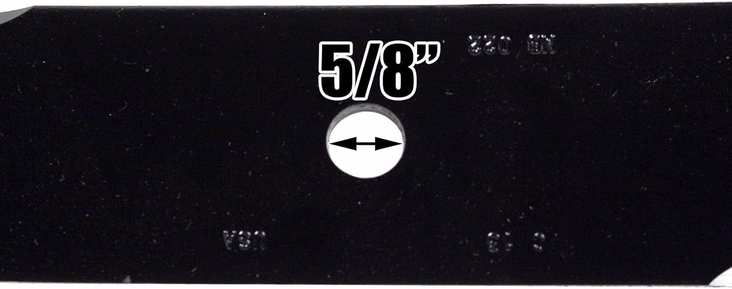 USA Mower Blades (3 MB022BP dentados de elevación alta para Bad Boy 038000300 Jacobsen 390665 Longitud 18 pulgadas. Ancho 2-12 pulgadas. Grosor .203