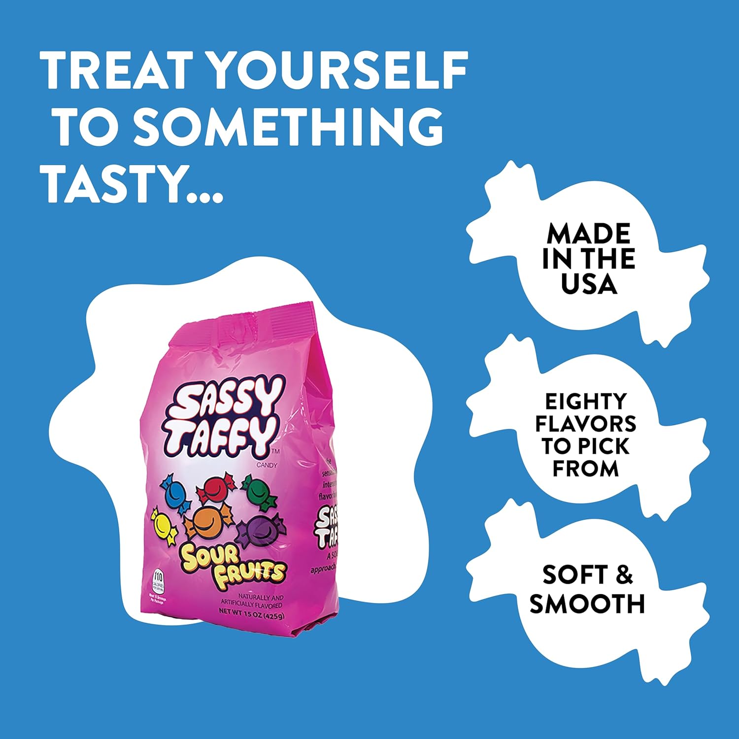 Sassy Sour Fruits Taffy 15 oz.