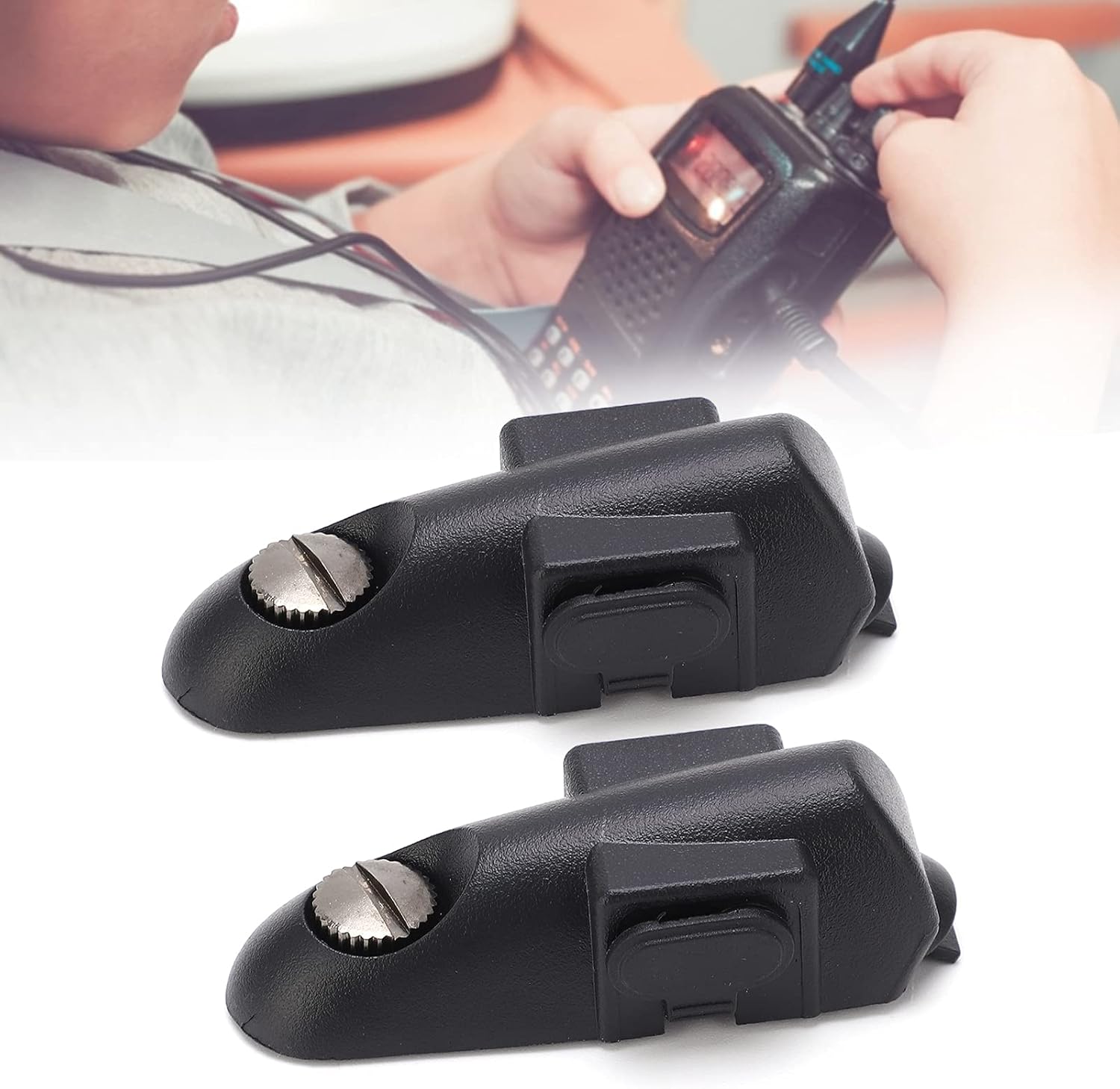 2 adaptadores para auriculares Walkie Talkie compatibles con Motorola GP328 HT75012501550 MTX850LS950 auriculares y micrófonos con enchufe de 2