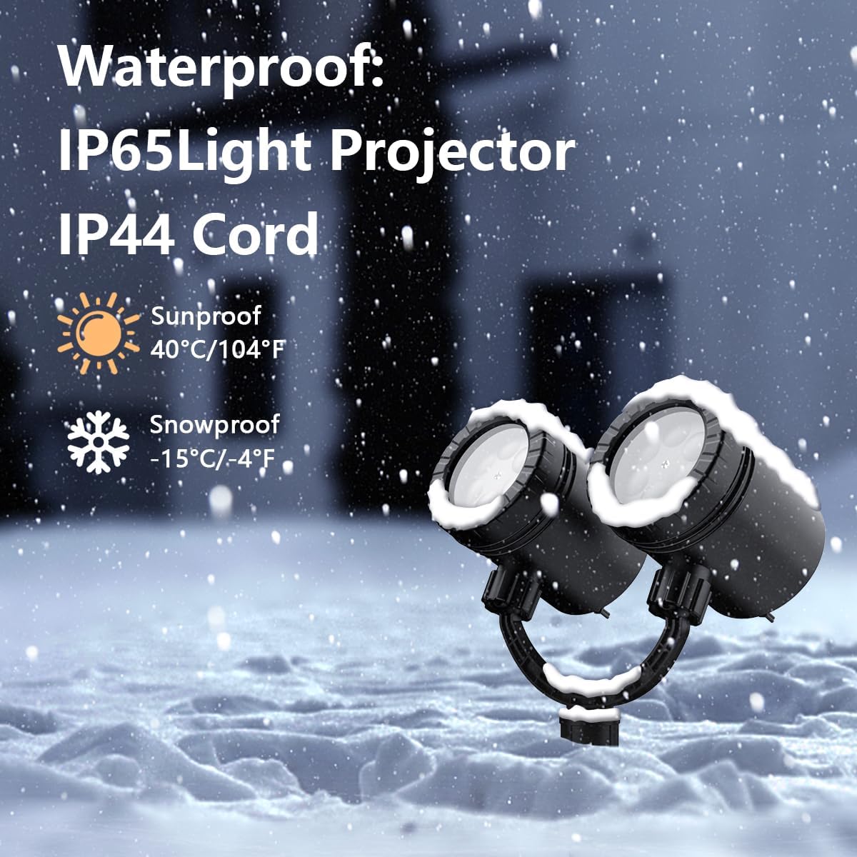 Proyector de luces de Navidad para exteriores, luces LED de copo de nieve para interiores, doble cabezal, luces de decoración de Navidad
