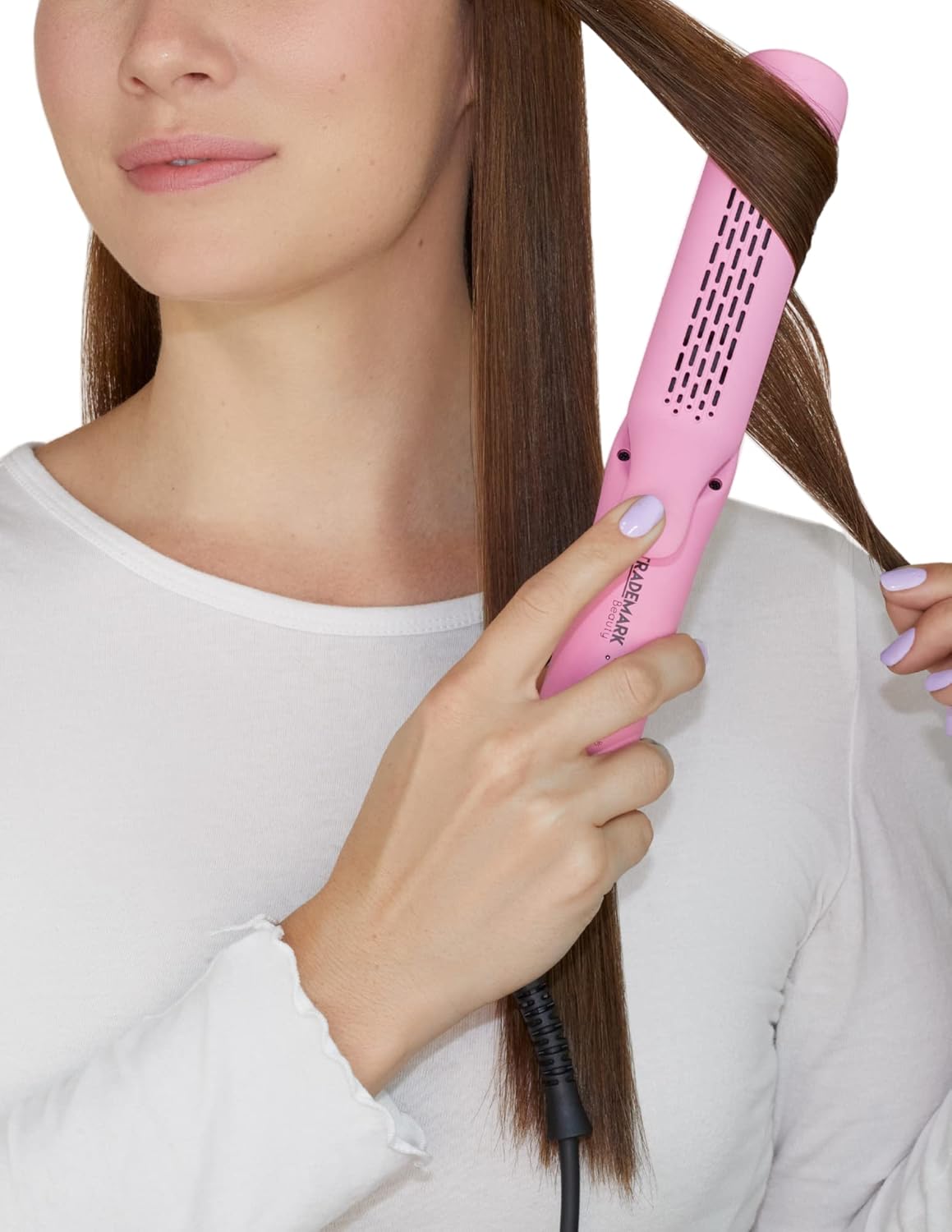 Sunny Styler – Plancha plana para peinar, alisador y rizador de pelo 2 en 1, placas de cerámica, revestimiento de turmalina, rejillas de ventilación