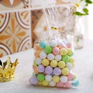 Efavormart – 100 bolsas de celofán transparente de 6 x 10 pulgadas con lazos metálicos dorados, bolsas de dulces para dulces, panadería, galletas, Efavormart – 100 bolsas de celofán transparente de 6 x 10 pulgadas con lazos metálicos dorados, bolsas de dulces para dulces, panadería, galletas,