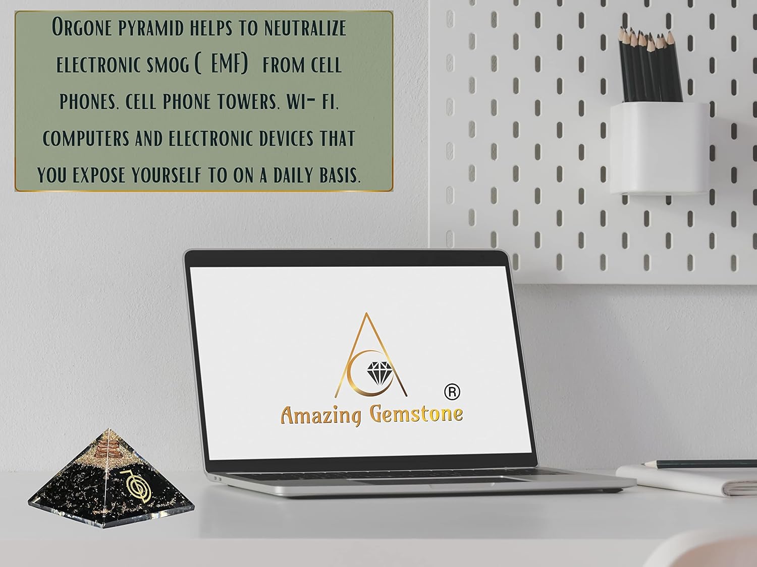 Pirámide de orgón grande  Cristal de pirámide de shungita  Pirámide de orgonita Cho Ku Reiki  Pirámides de órgano Curación de energía positiva