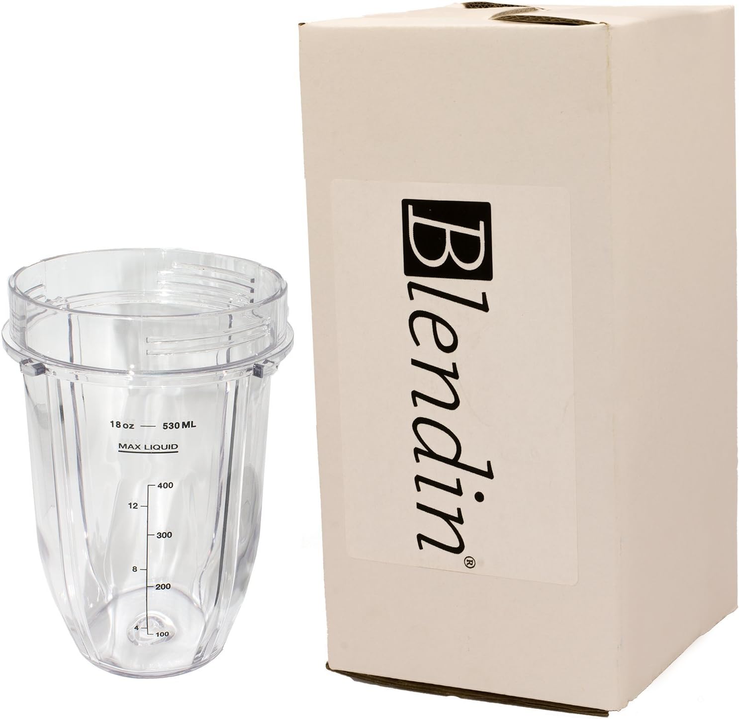 Blendin Tarro de repuesto compatible con Nutri Ninja Auto-iQ 1000W y Duo Blenders (taza de 18 onzas)