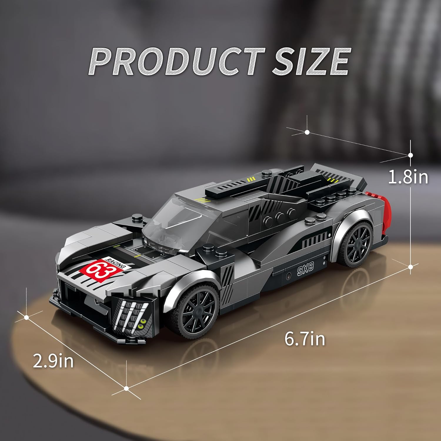 ZYLEGEN Juguete de construcción de autos de carreras para niños y adolescentes, para dar o coleccionar, auto deportivo coleccionable, kit de