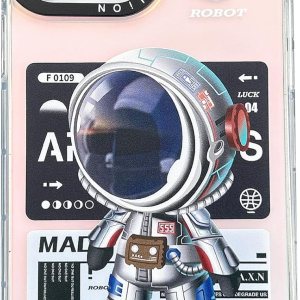 Yonds Queen Compatible con iPhone 15, diseño elegante de caricaturas de astronauta espacial, luna y marte con purpurina láser, elegante funda Yonds Queen Compatible con iPhone 15, diseño elegante de caricaturas de astronauta espacial, luna y marte con purpurina láser, elegante funda