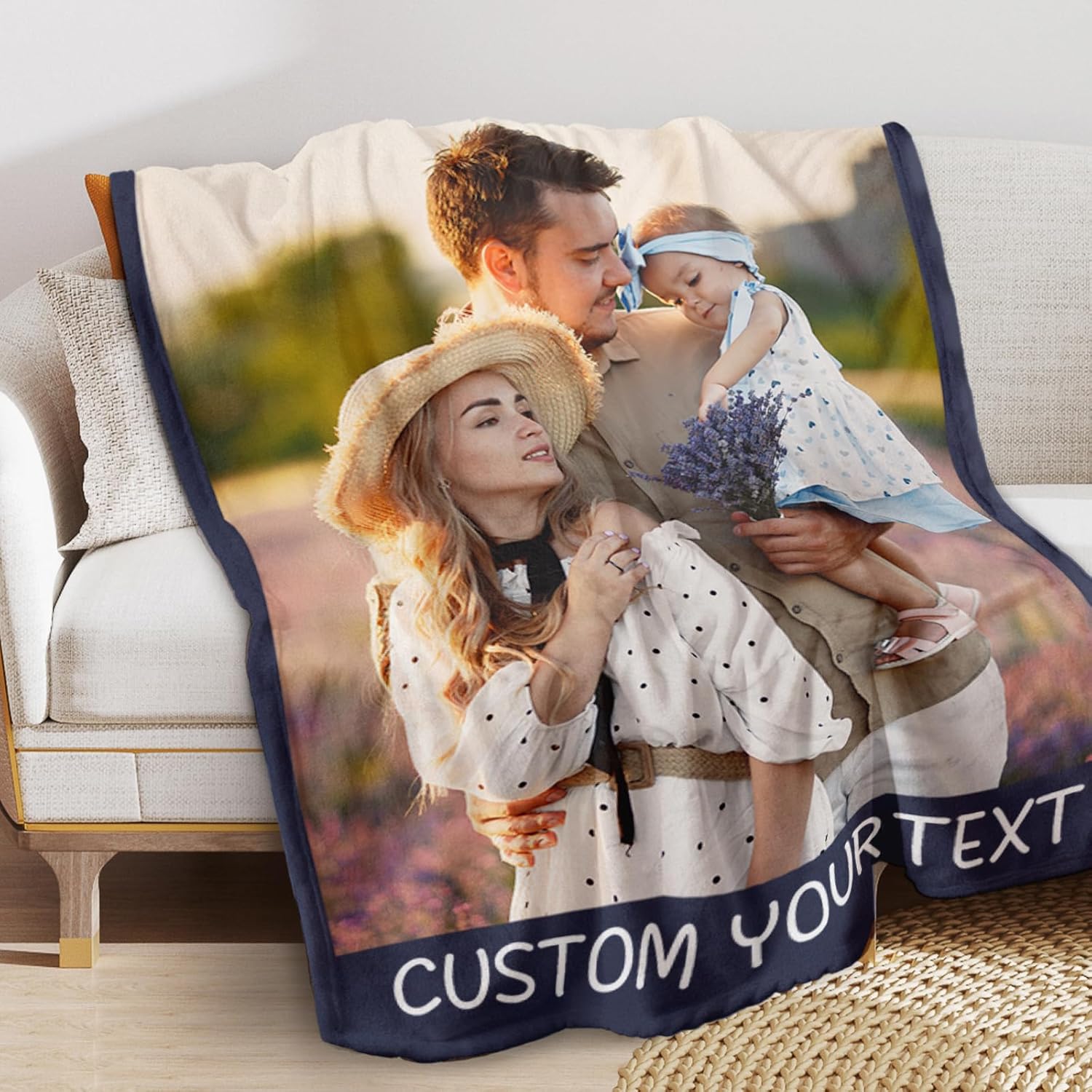 Manta personalizada con imagen, manta personalizada con fotos para adultos, niños, familia, mejores amigos en cumpleaños, Navidad, boda, regalos con