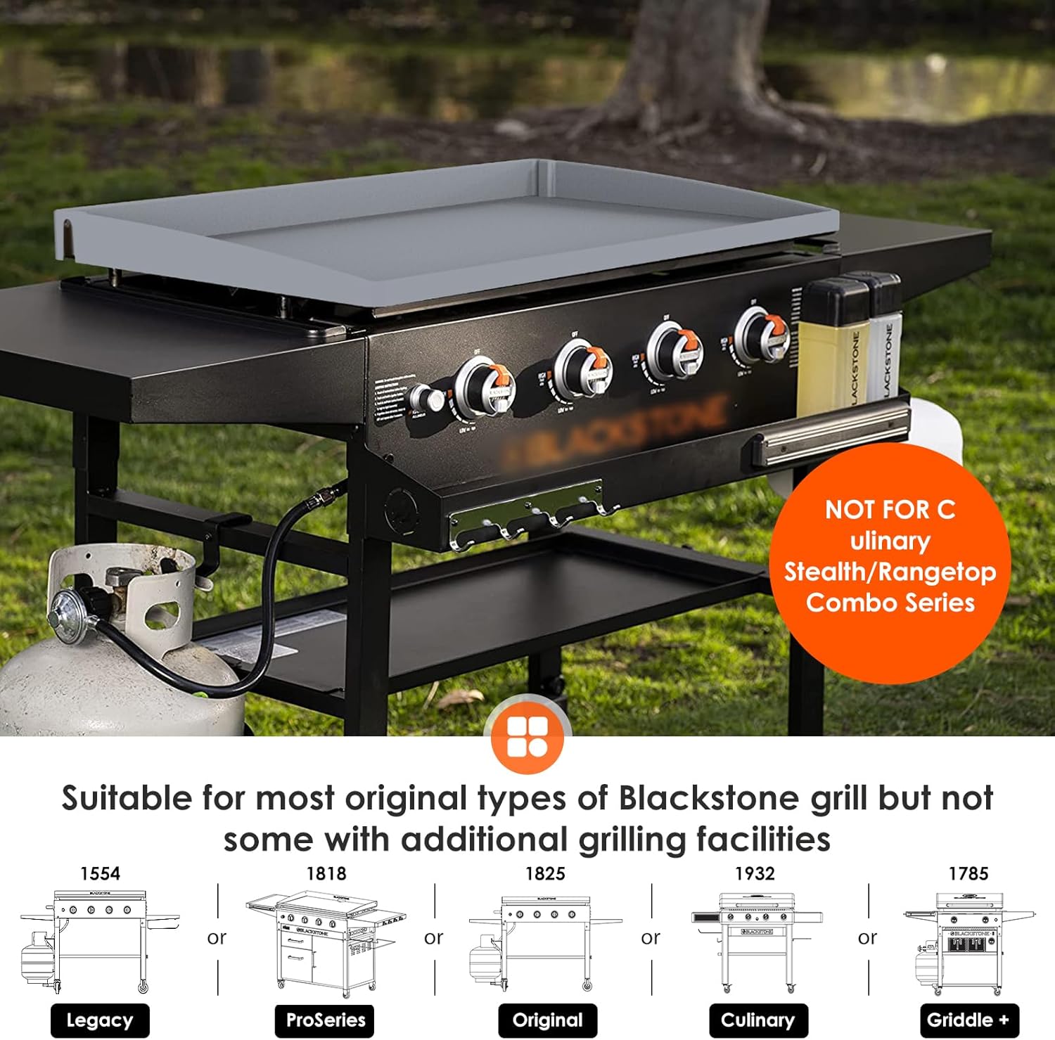 Tapete de silicona mejorado para parrilla de 36 pulgadas, borde completo para parrilla de 36 pulgadas, bordes superiores de plancha, accesorios de