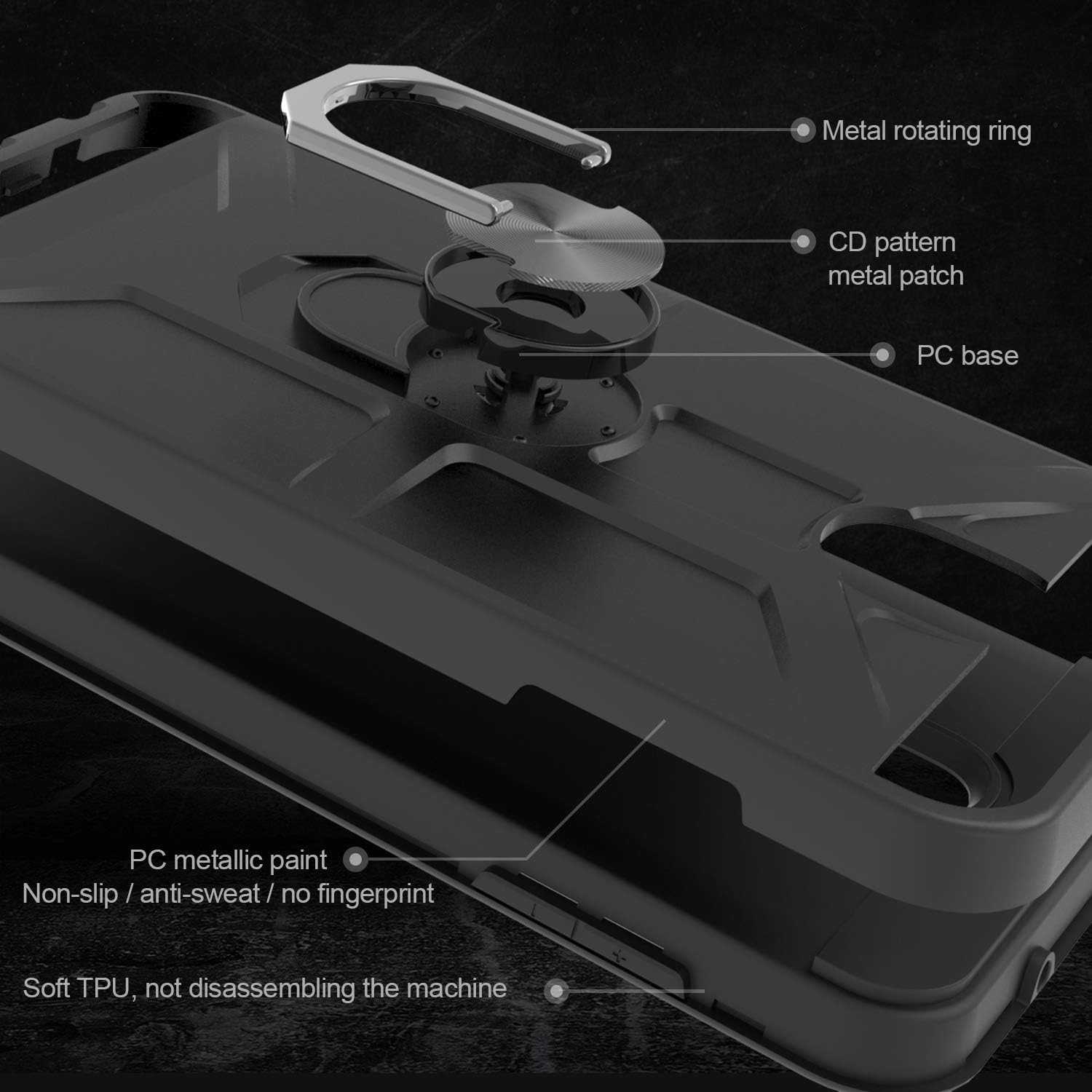 Funda de teléfono para Samsung Galaxy J7 Star Crown Refine 2018 J7V 2 generación con protector de pantalla de vidrio templado y soporte magnético