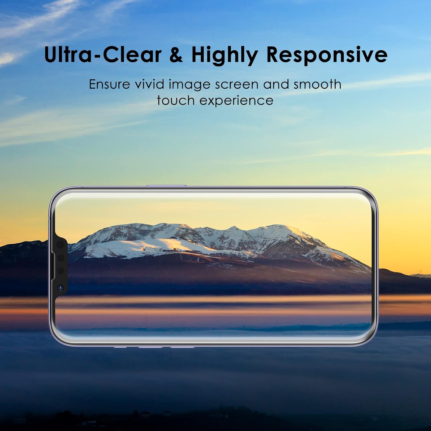 JETech One Touch Install Protector de pantalla para iPhone 14 Plus de 6.7 pulgadas, película de vidrio templado de cobertura completa, kit de