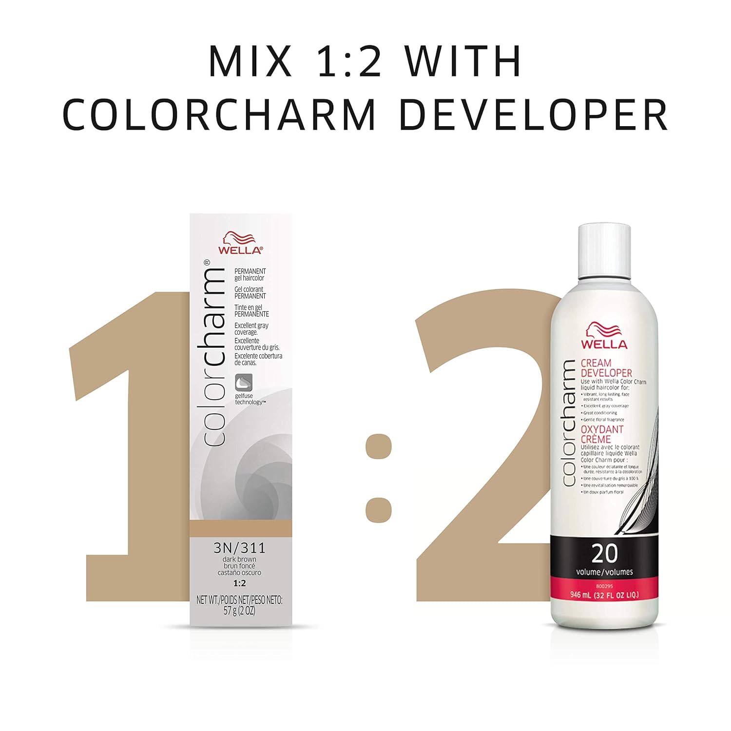 Wella Color Charm – Tinte en gel permanente, tono castaño