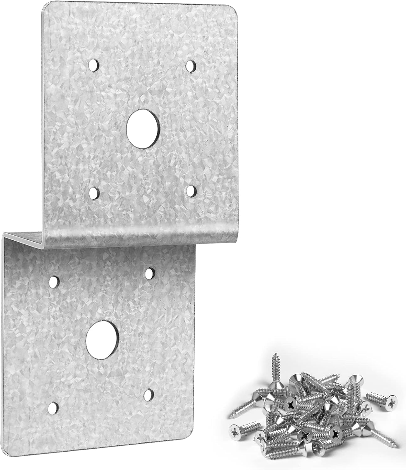 6 soportes de metal en Z, para vigas cruzadas de 2 x 4 y postes de 4 x 4, soportes de esquina de metal para pérgola para armaduras de techos,