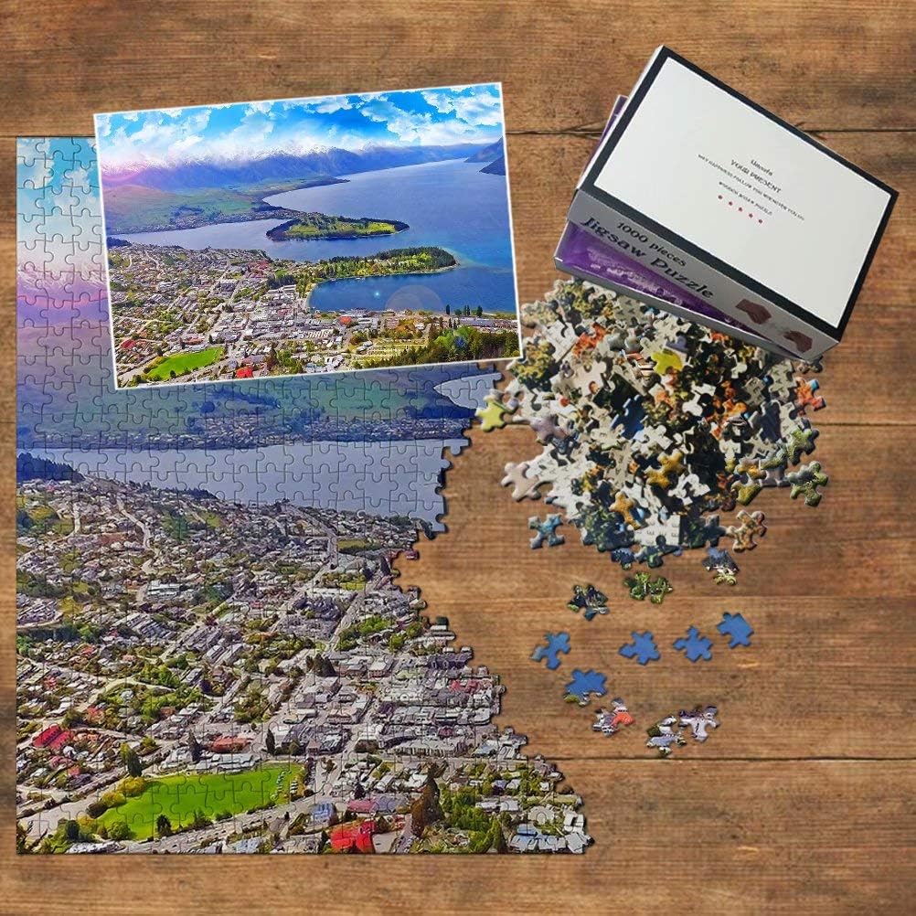 Rompecabezas de Nueva Zelanda de 1000 piezas de Nueva Zelanda Queenstown Hill Puzzle Travel Souvenir Madera
