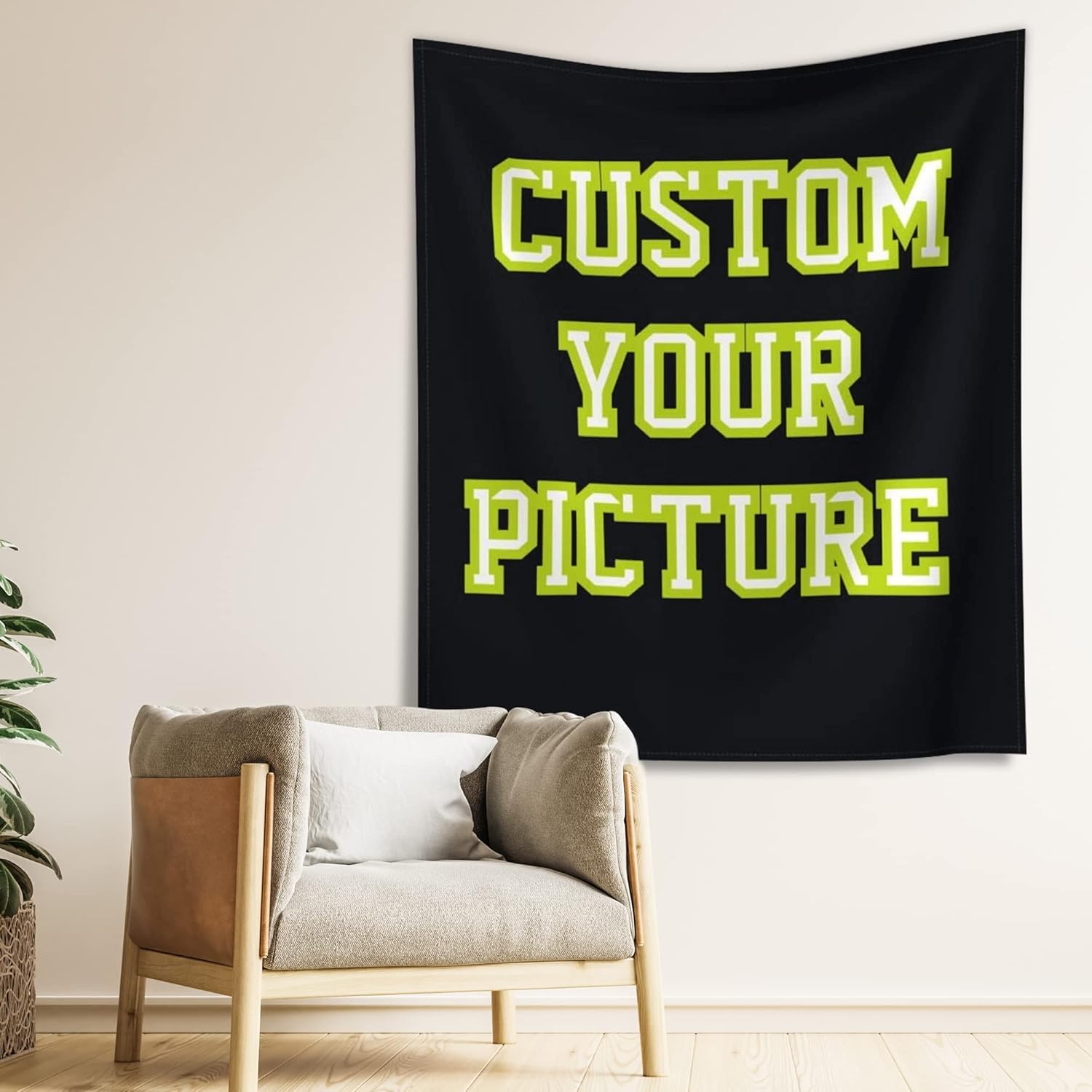 JINJUREN Pancartas y carteles personalizados para colgar imágenes de tapiz personalizado para dormitorio de 51 x 61 pulgadas, verticales