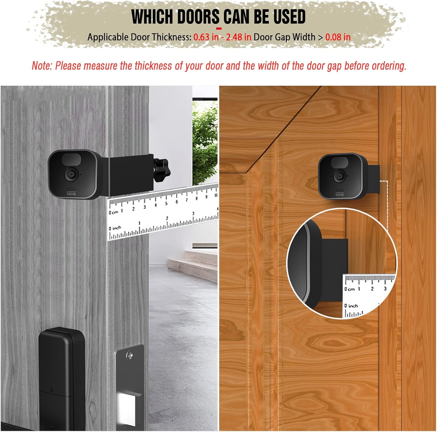 Soporte de puertacanalón para cámara Blink interiorexterior (43 generación) y cámara Blink XT2XT, accesorios de montaje de cámara de seguridad Blink