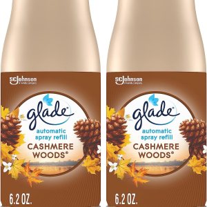 Recambio automático de ambientador en aerosol, ambientador perfumado para el hogar y el baño, 6.2 onzas, 2 unidades (Cashmere Woods) Recambio automático de ambientador en aerosol, ambientador perfumado para el hogar y el baño, 6.2 onzas, 2 unidades (Cashmere Woods)