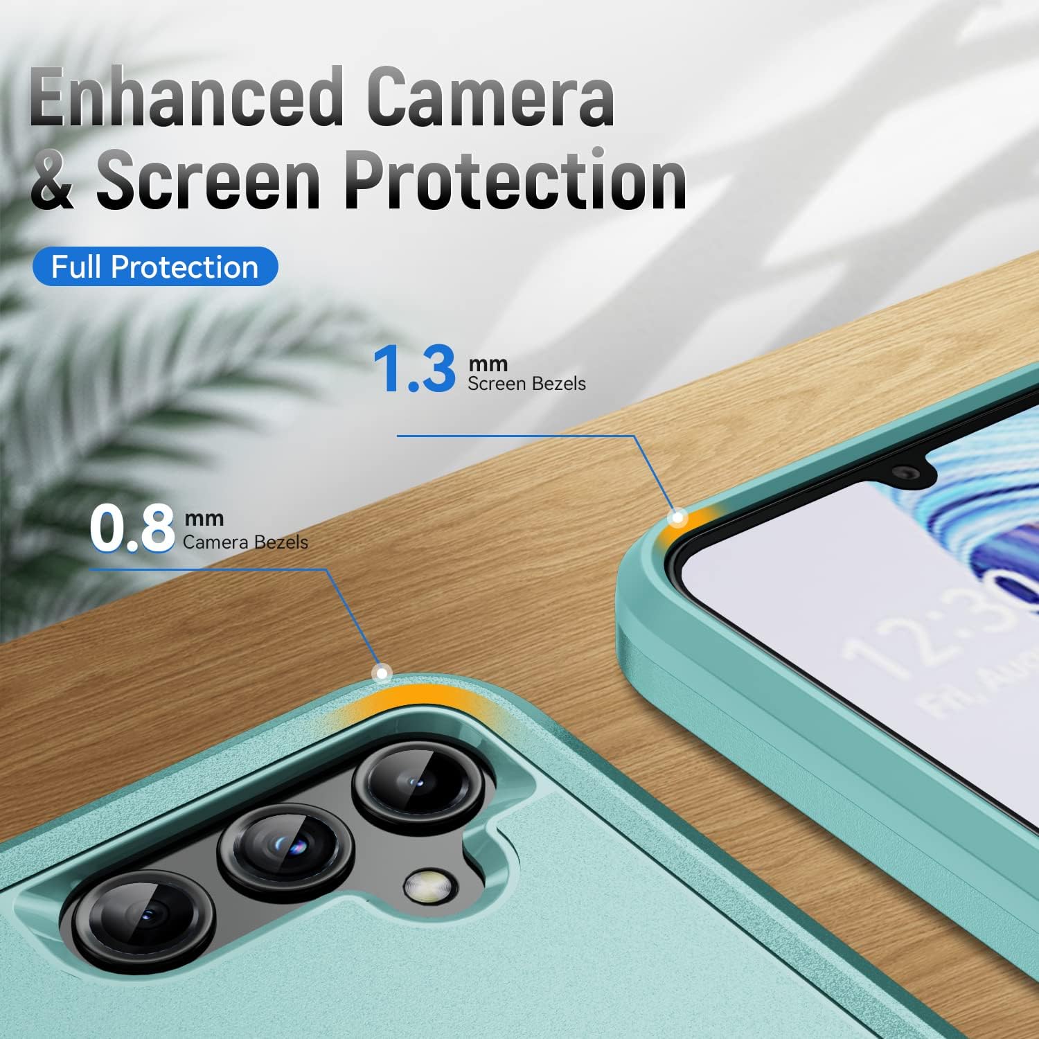 Fucozan Funda para Samsung Galaxy A14 5G con protector de pantalla con anillo de soporte, resistente protección de grado militar a prueba de golpes
