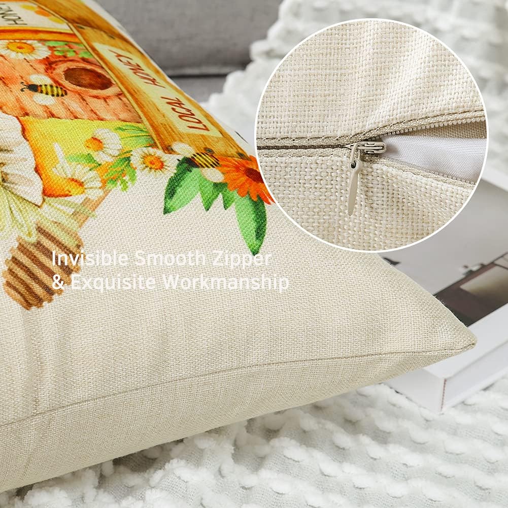 OTOSTAR Paquete de 4 fundas de almohada impermeables para exteriores, decorativas, cuadradas, para jardín, 18 x 18 pulgadas, para decoración de