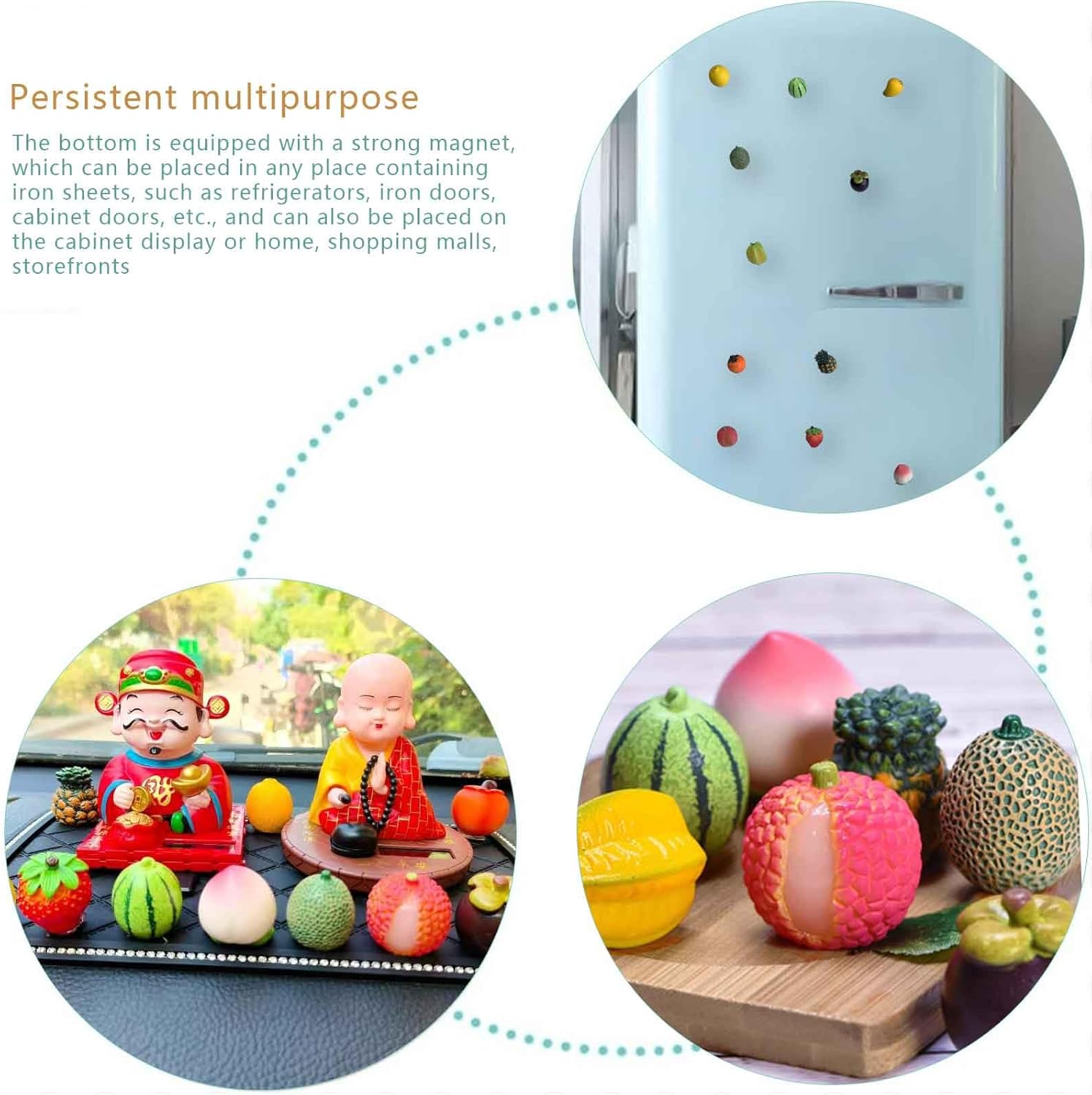 Imanes 3D de frutas para nevera, simulación de resina, imanes creativos en forma de fresa natural, divertidos imanes o adornos para decoración del