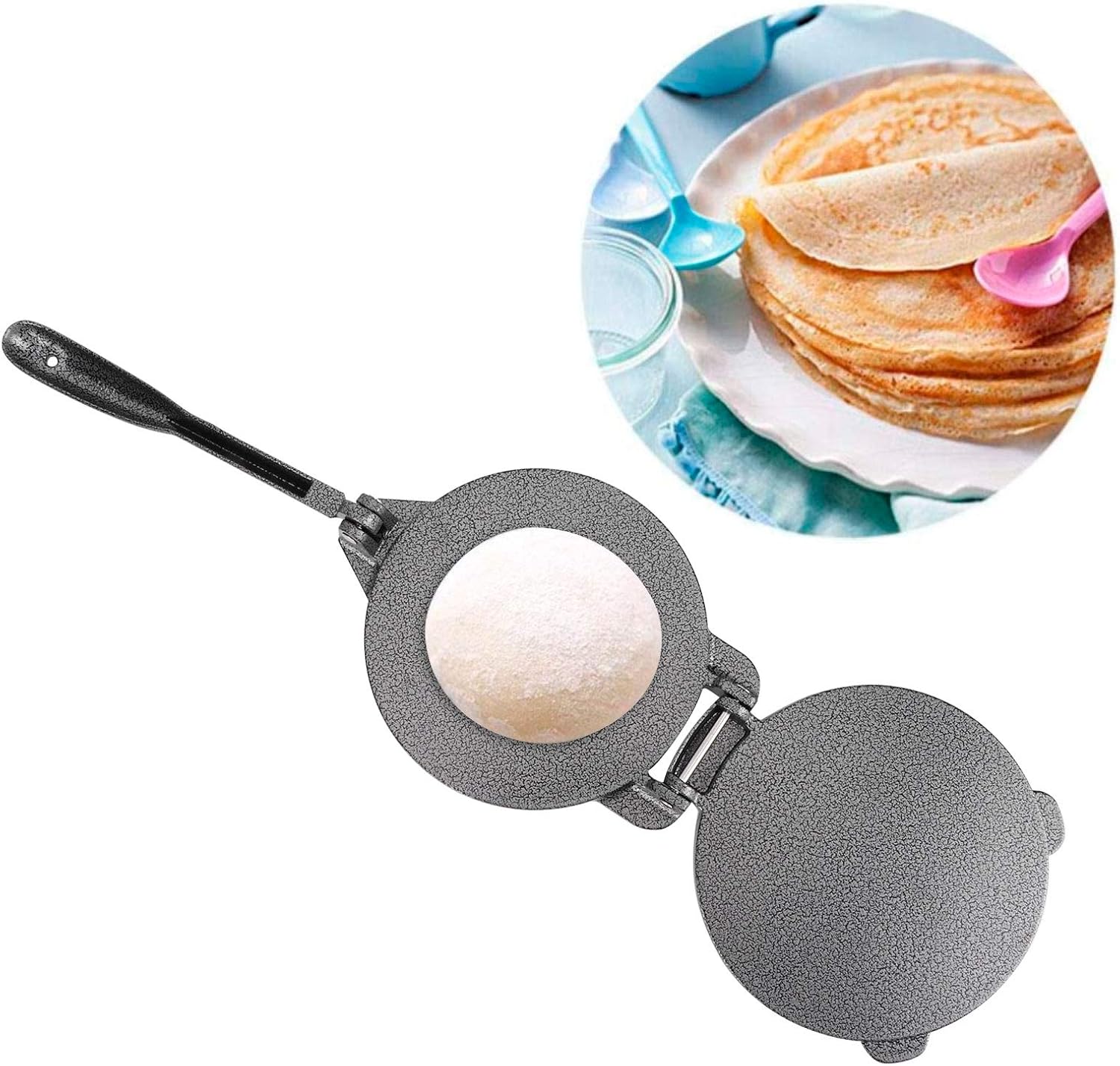 Prensa de tortilla, máquina de tortilla, prensa de masa, prensa de tortilla de harina, prensa de rotis, tortillera pataconera resistente, prensa de