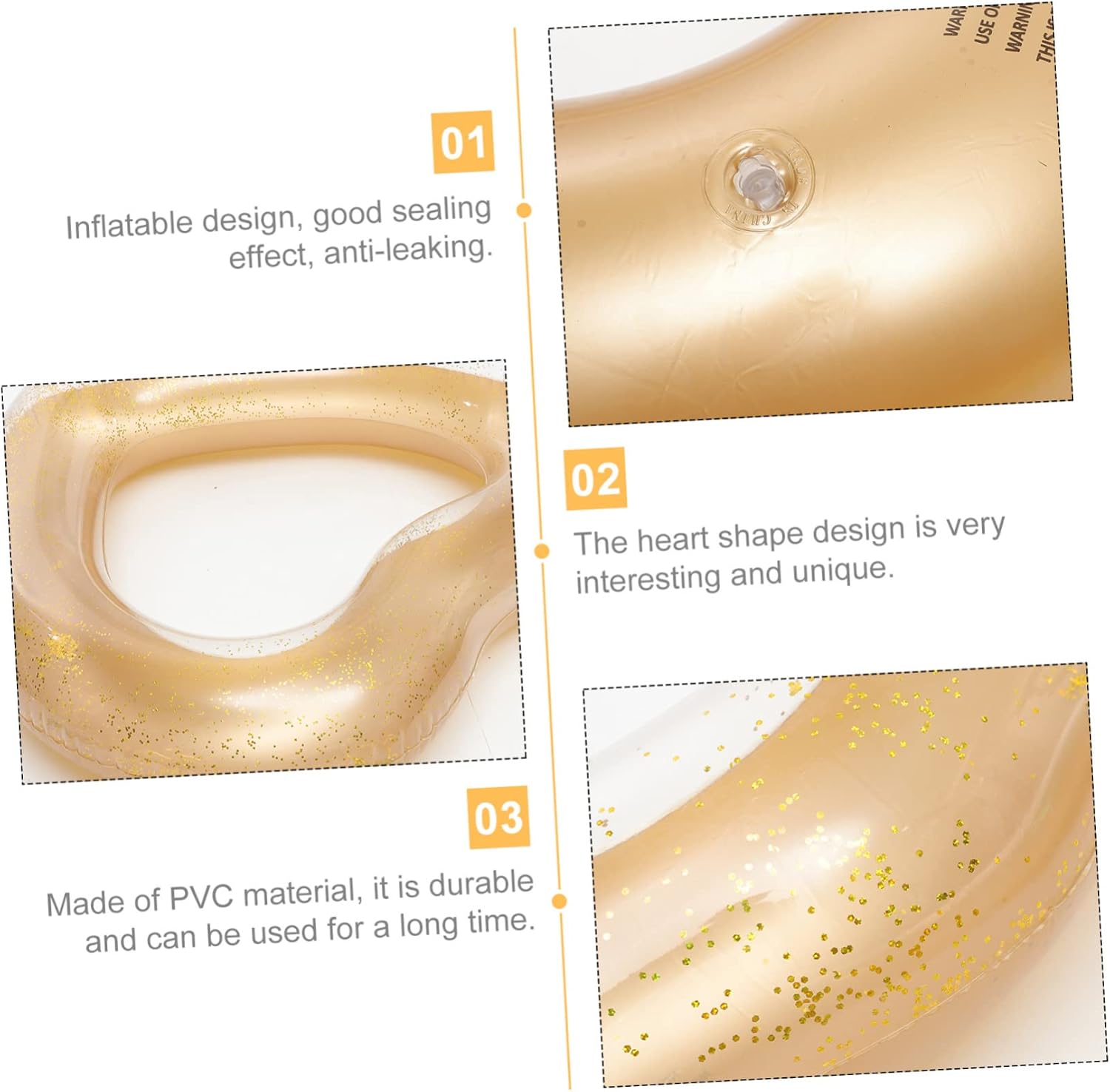 FELTECHELECTR Anillo de natación en forma de corazón Juguete de verano Kidcraft Playset Baby Summer Toys Kids Pool Kids Swim Ring Beach Party