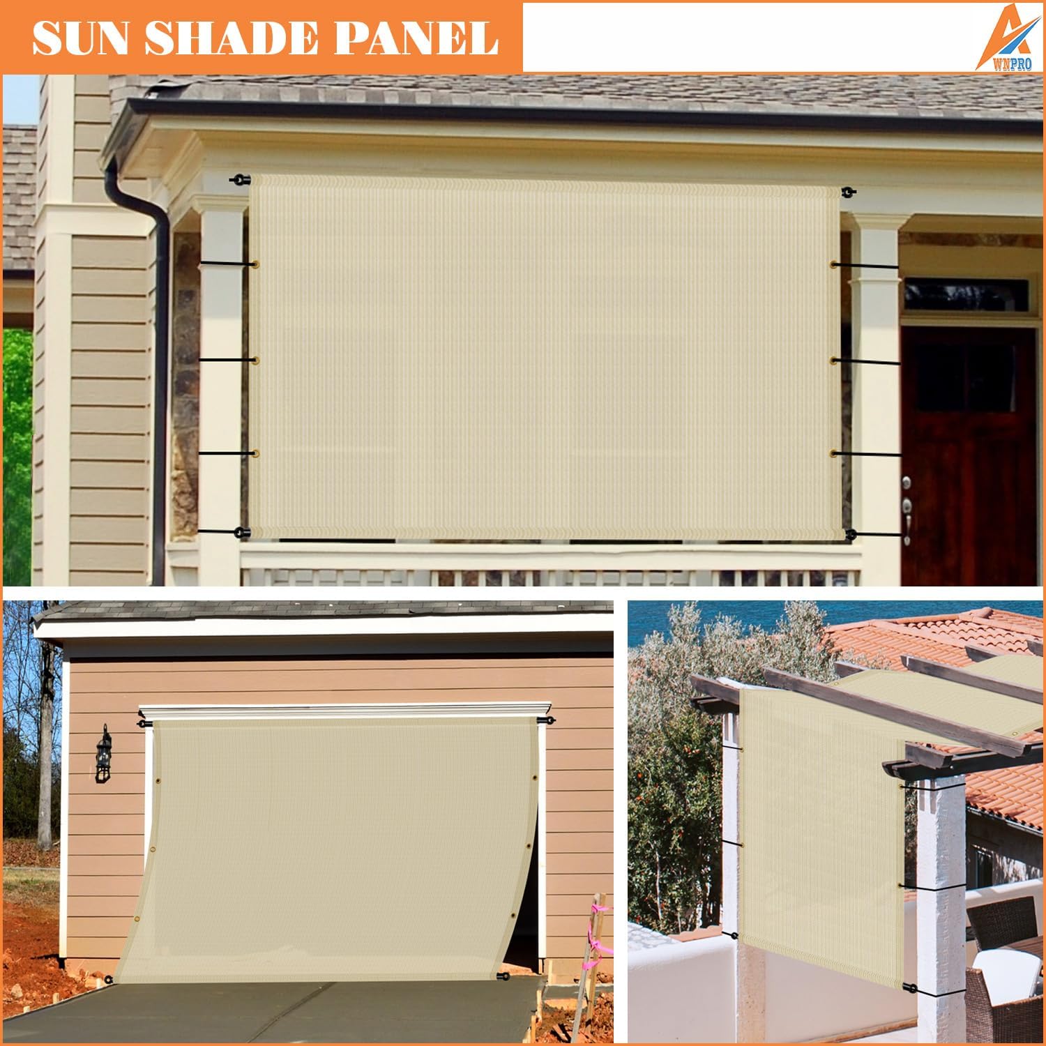 Toldo para pérgola de 3 x 7 pies para exteriores, para patio, terraza, porche, patio trasero, glorieta, cubierta de repuesto con ojales espaciados,