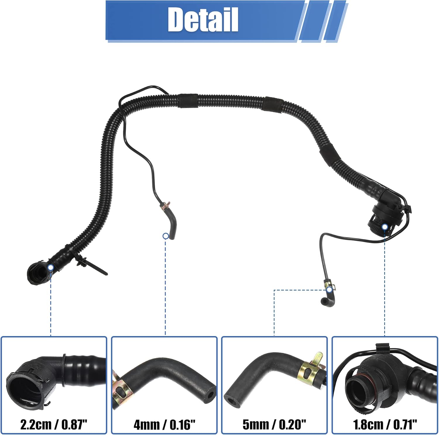 X AUTOHAUX 25193343 Tubo positivo de la válvula de ventilación del cigüeñal del PWV con el tubo de la válvula de derivación para Chevrolet Cruze