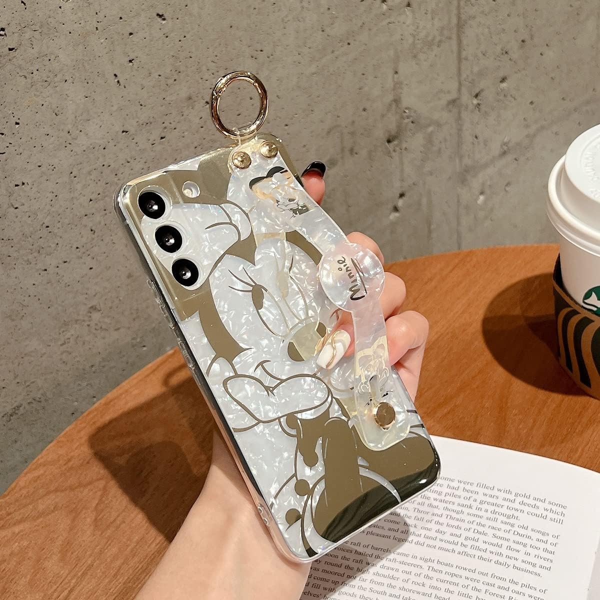 Meishangmei Funda para Samsung Galaxy S21 NO Plus Sparkle Bling con soporte de correa de 6.2 pulgadas, 5G, bonito patrón IMD chapado de silicona a