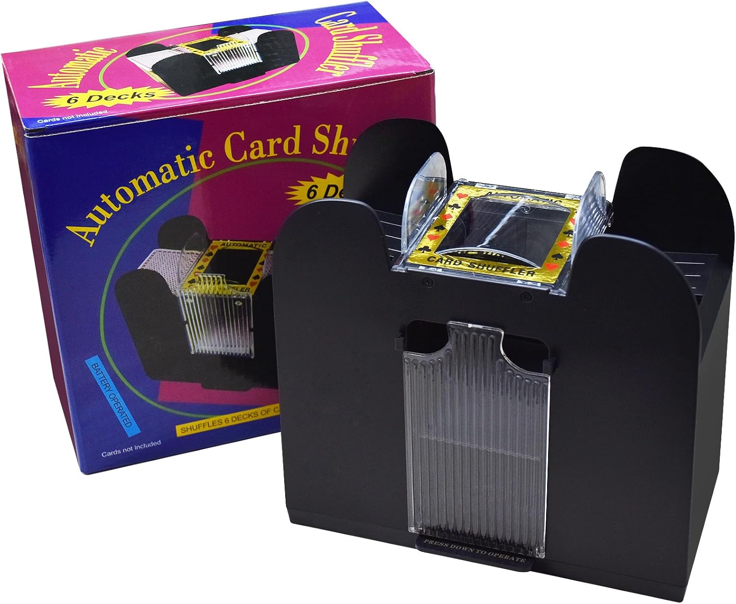 Barajador de cartas de 6 barajas, barajador automático de tarjetas, barajador de cartas para el hogar, ONU, viajes, Skip-Bo, Phase 10, Texas Hold’em