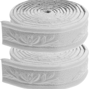 iplusmile 2 piezas de molduras de pared para despegar y pegar, autoadhesivas, bordes de pared 3D, zócalo de espuma flexible para techo para espejo, iplusmile 2 piezas de molduras de pared para despegar y pegar, autoadhesivas, bordes de pared 3D, zócalo de espuma flexible para techo para espejo,