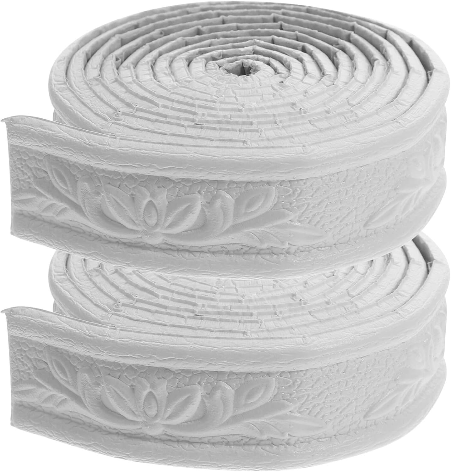 iplusmile 2 piezas de molduras de pared para despegar y pegar, autoadhesivas, bordes de pared 3D, zócalo de espuma flexible para techo para espejo,