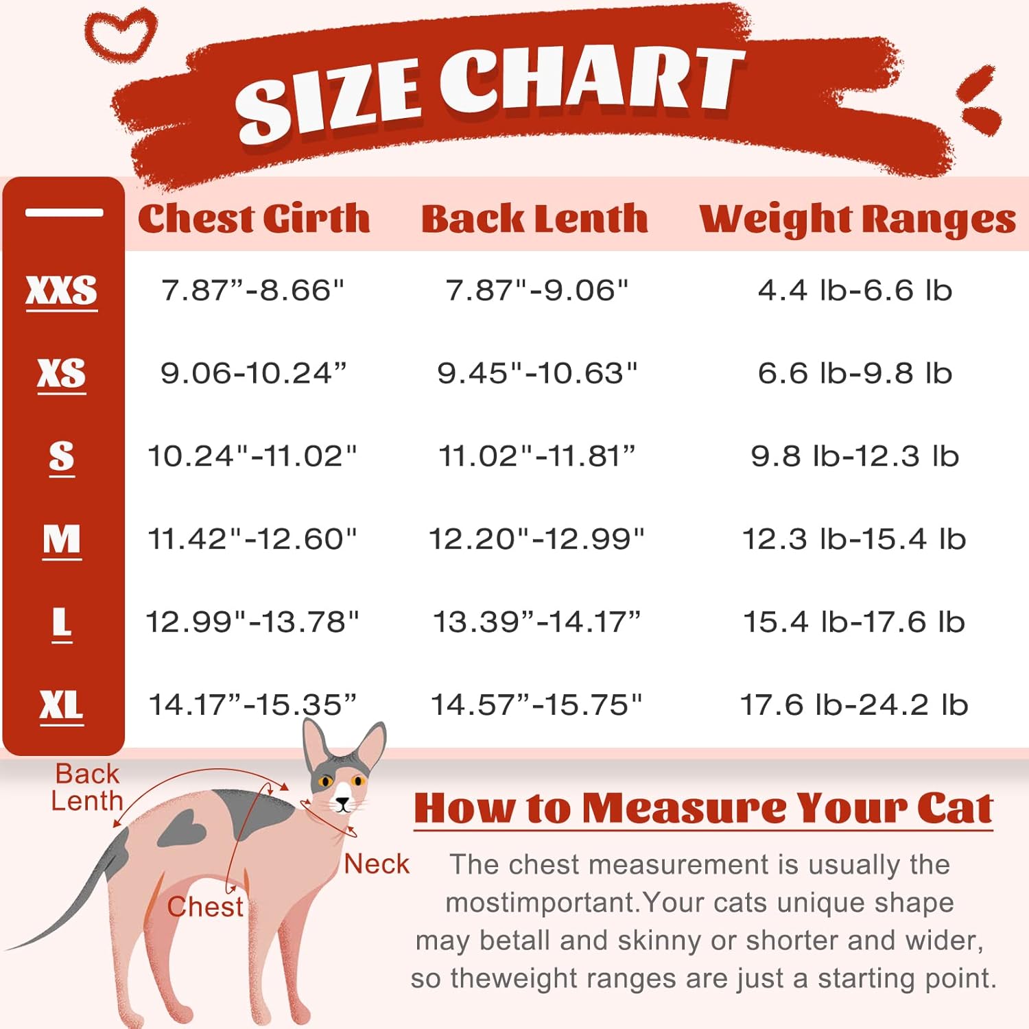 DENTRUN Camisa de gatos sin pelo de Sphynx con patrón de corazón, camisetas de gatito con mangas Perlin, transpirable, lindo suéter adorable sin