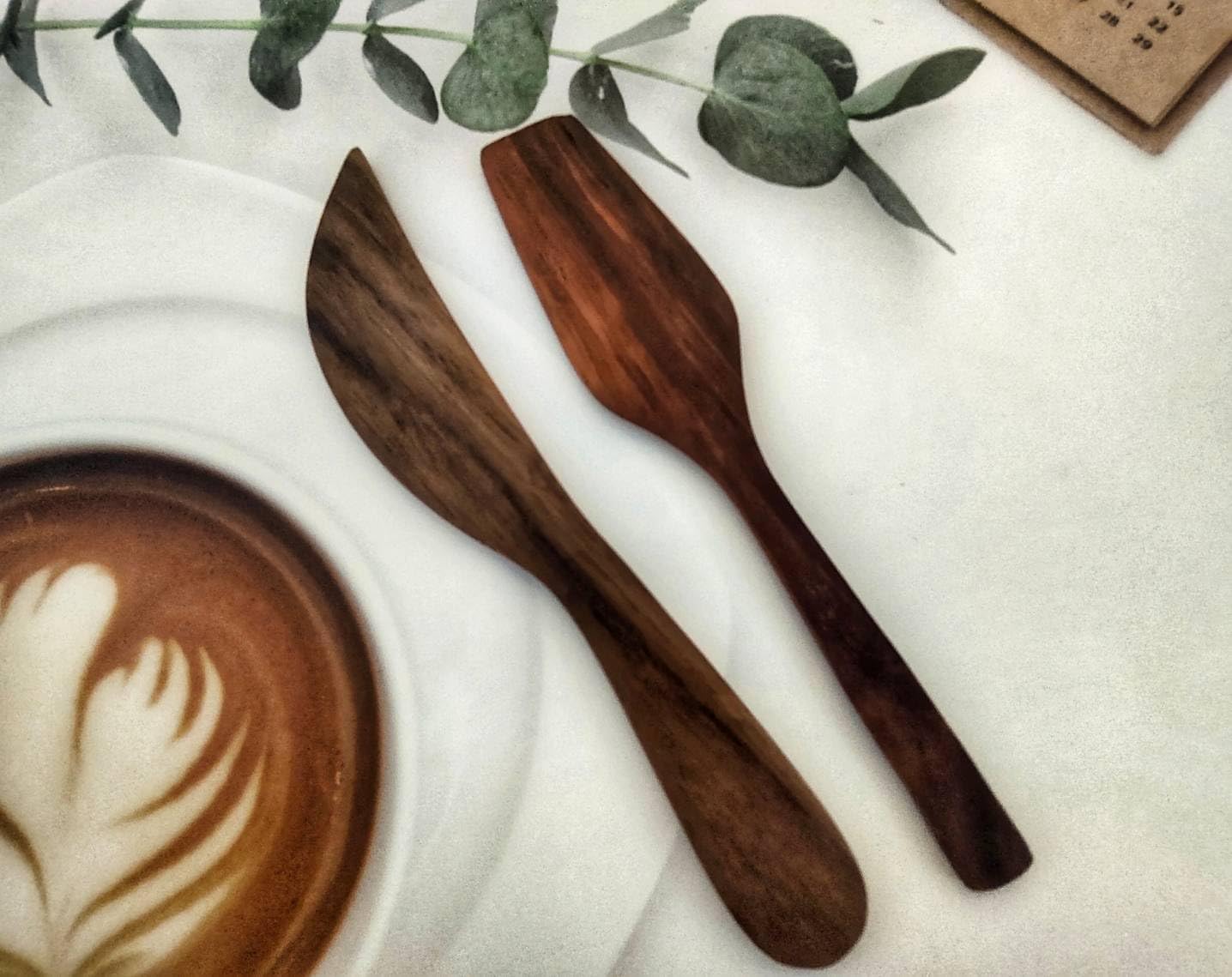 Cuchillo y espátula hechos a mano de madera, herramienta de cocina para hornear, pan, pastel, mermelada, mantequilla, gelatina, cuchillo esparcidor