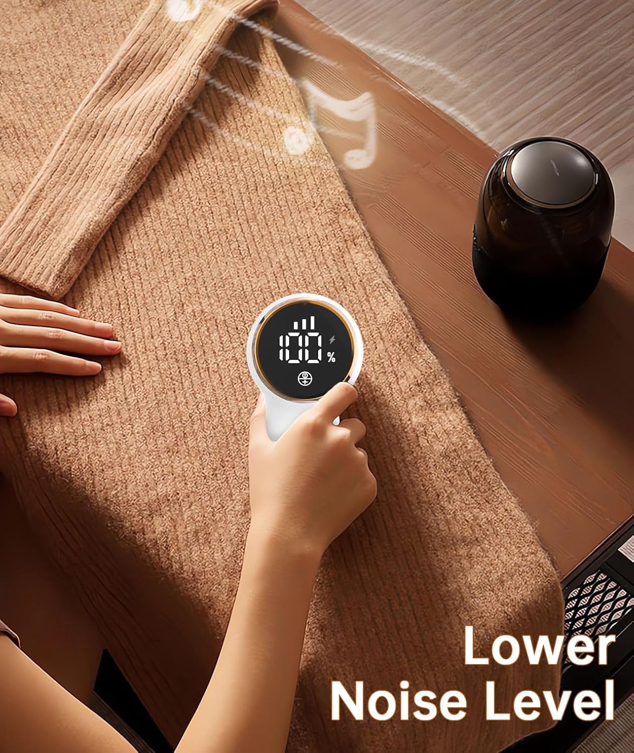 Afeitadora de tela recargable con pantalla LED, removedor eléctrico de pelusa para ropa, muebles, afeitadora de suéter eficiente de 3 velocidades