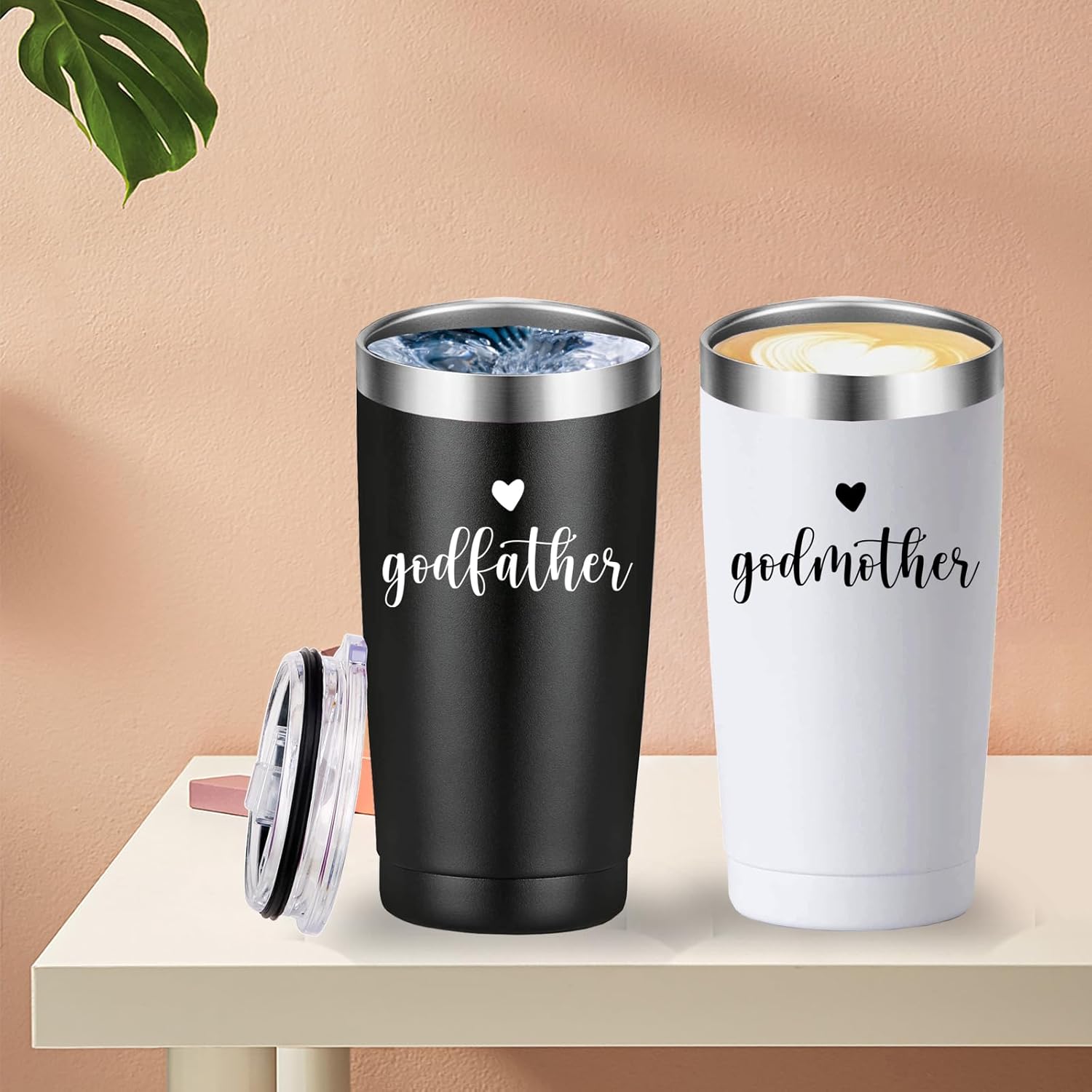 Taza de viaje para padrino y madrina. Regalo de propuesta de padrinos. Regalos de aniversario, cumpleaños, Navidad para padrinos. Regalos de