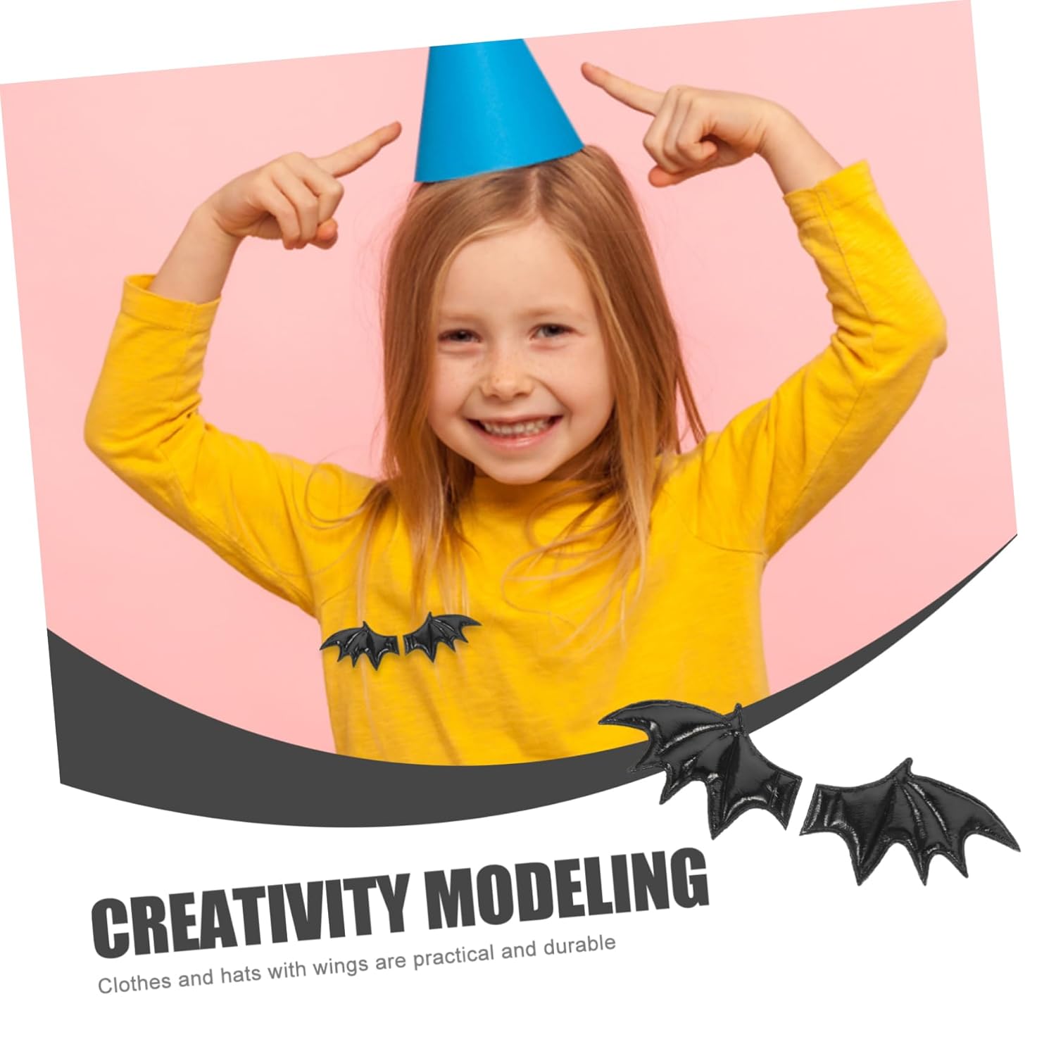 Abaodam 200 Pcs devil wings angel wings ornaments mini demon wings kids hats pretend play dress up sublimation angel wings ornament blanks