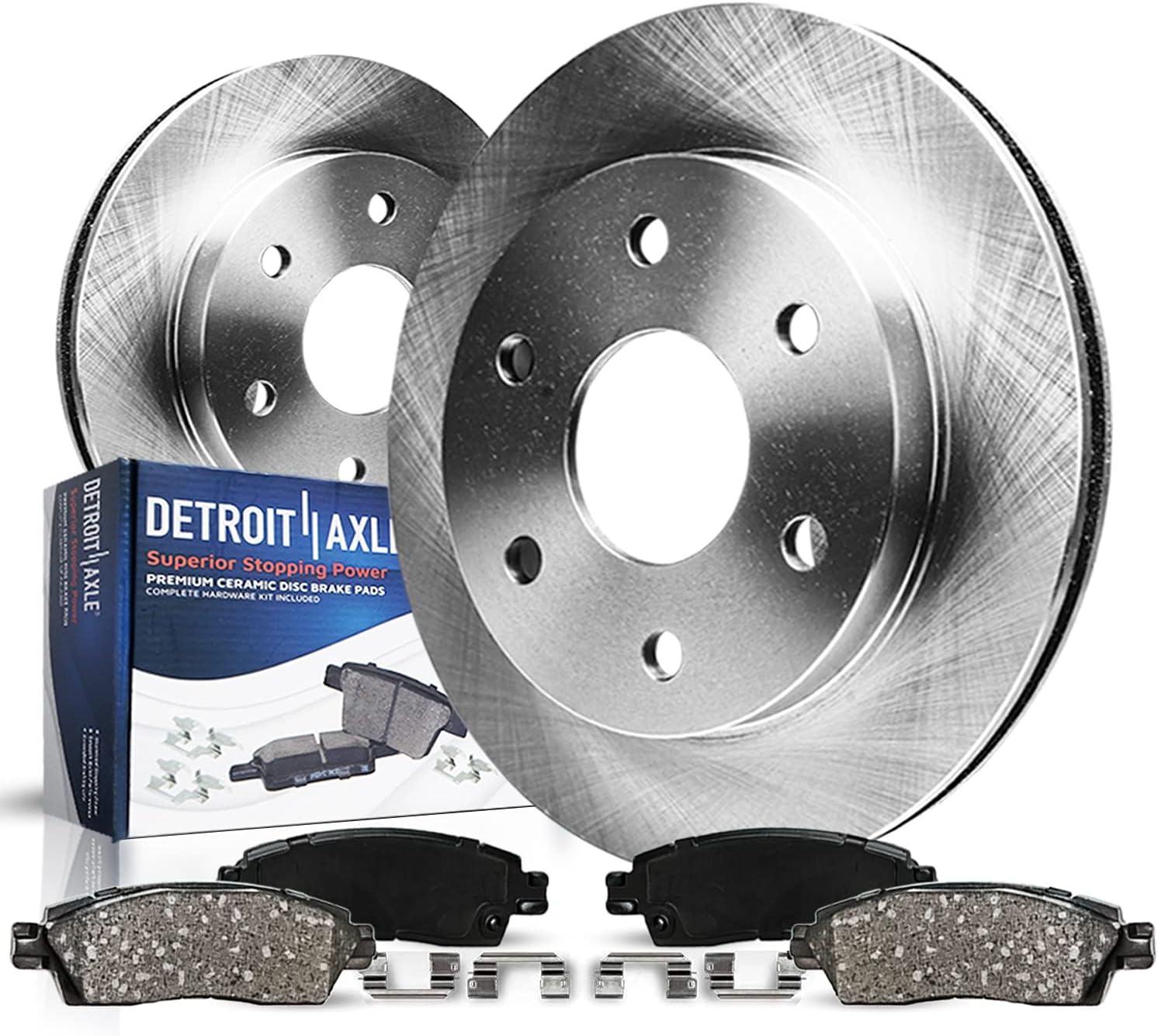 Detroit Axle – Kit de freno delantero para Nissan Frontier Pathfinder Xterra Equator Rotores de freno de repuesto y pastillas de freno de cerámica