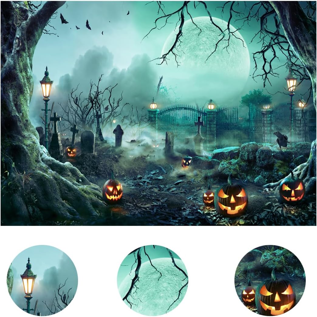 LYWYGG Telón de fondo de Halloween de 7x5ft CP-460